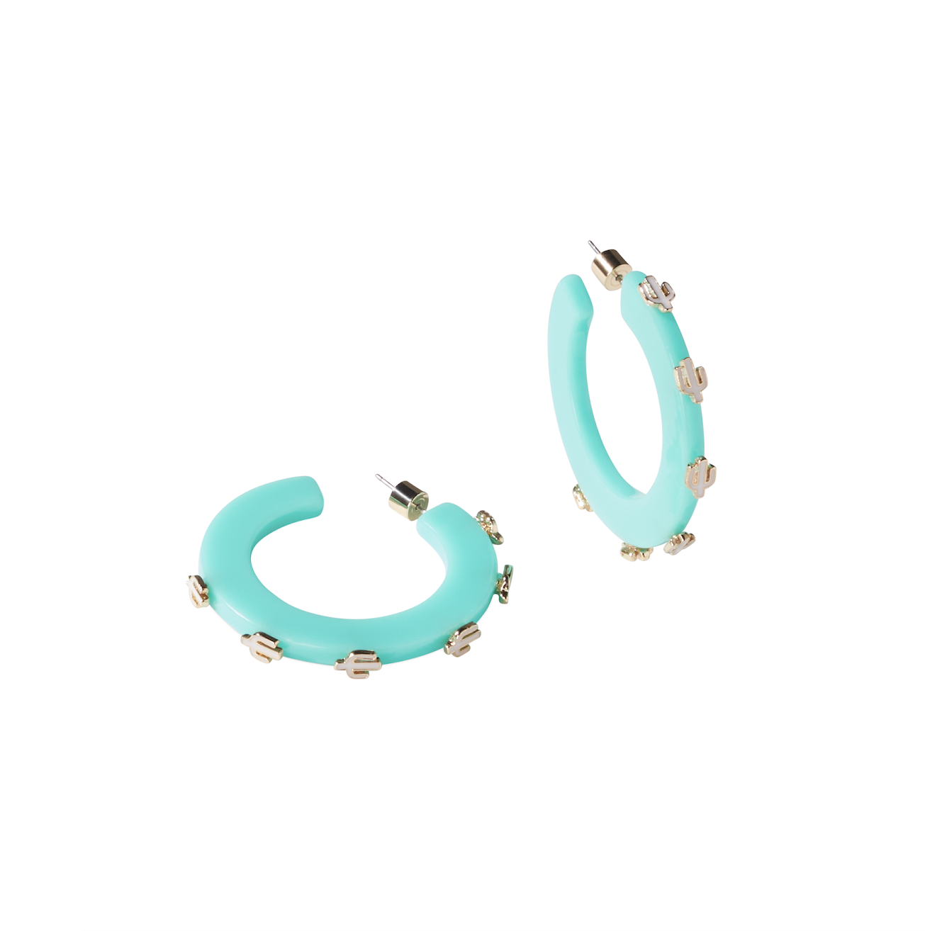 Cactus Jewel Hoop - Turquoise- Smith and Co. Jewel Design