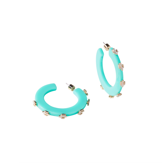 Cactus Jewel Hoop - Turquoise- Smith and Co. Jewel Design