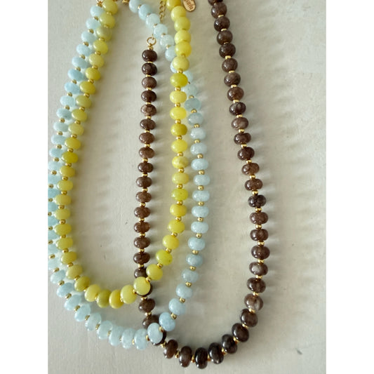 Sea Glass Necklace - Chartreuse