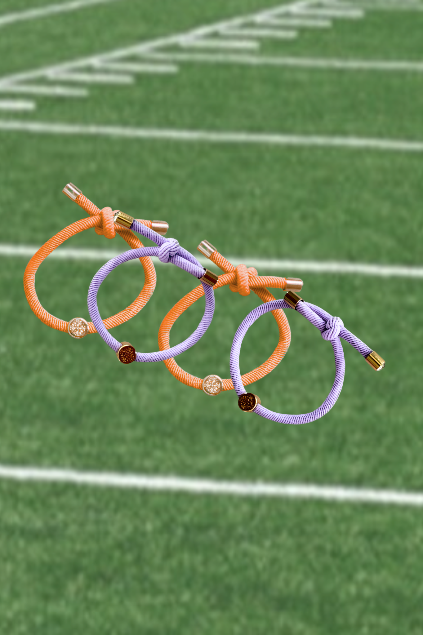 Original Smith & Co. Hair Tie Set - Purple / Orange