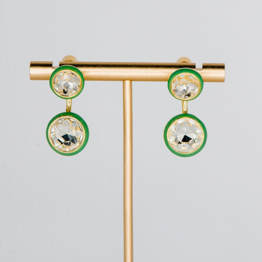 Maisson Wrap Earring - Green / Crystal