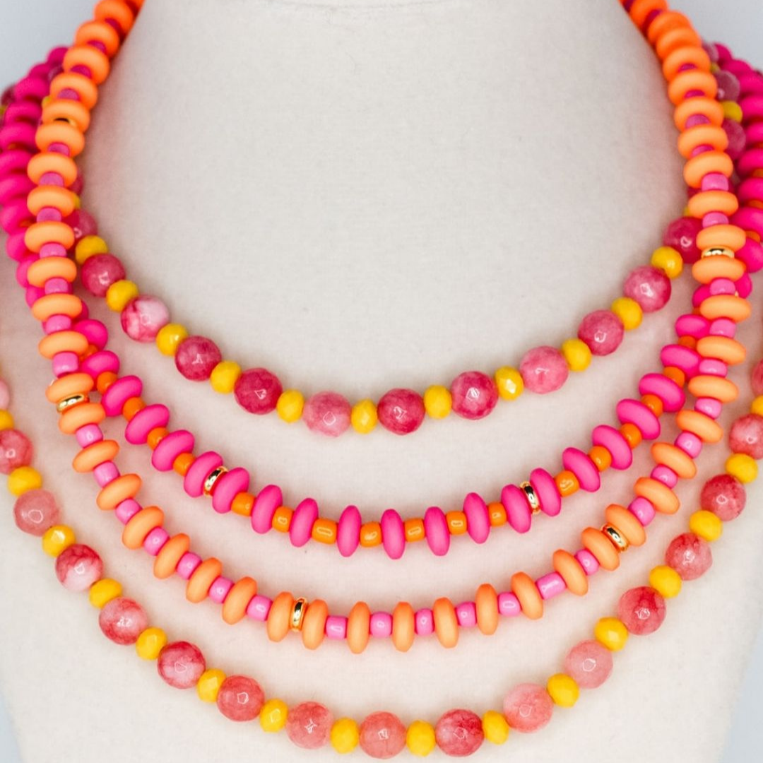 Calypso Layers (3 Necklaces) - Pink