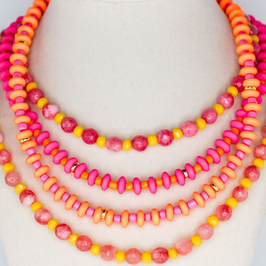 Calypso Layers (3 Necklaces) - Pink