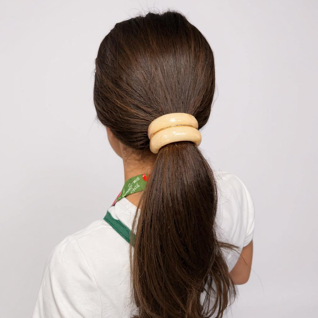 Double Hair Cuff - Garnet