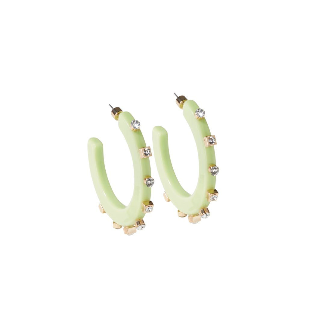 City Girl Jewel Hoop - Pistachio- Smith and Co. Jewel Design