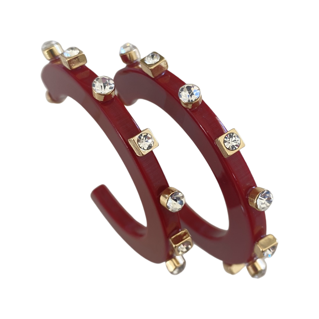 City Girl Jewel Hoop - Crimson Tide- Smith and Co. Jewel Design