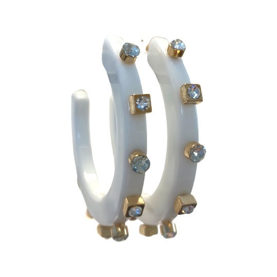 City Girl Jewel Hoop - Stark White- Smith and Co. Jewel Design