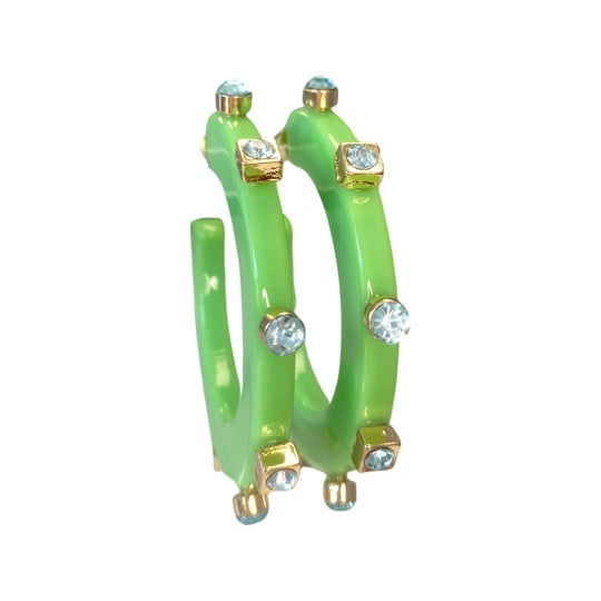 City Girl Jewel Hoop - Lime- Smith and Co. Jewel Design