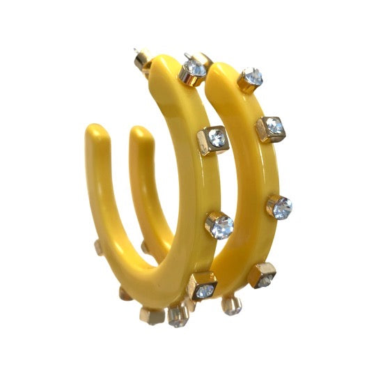 City Girl Jewel Hoop - Yellow- Smith and Co. Jewel Design