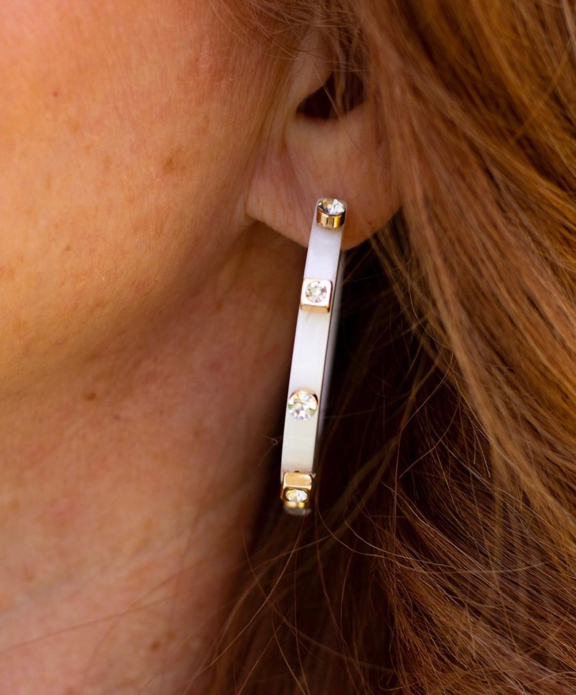 City Girl Jewel Hoop - Stark White- Smith and Co. Jewel Design