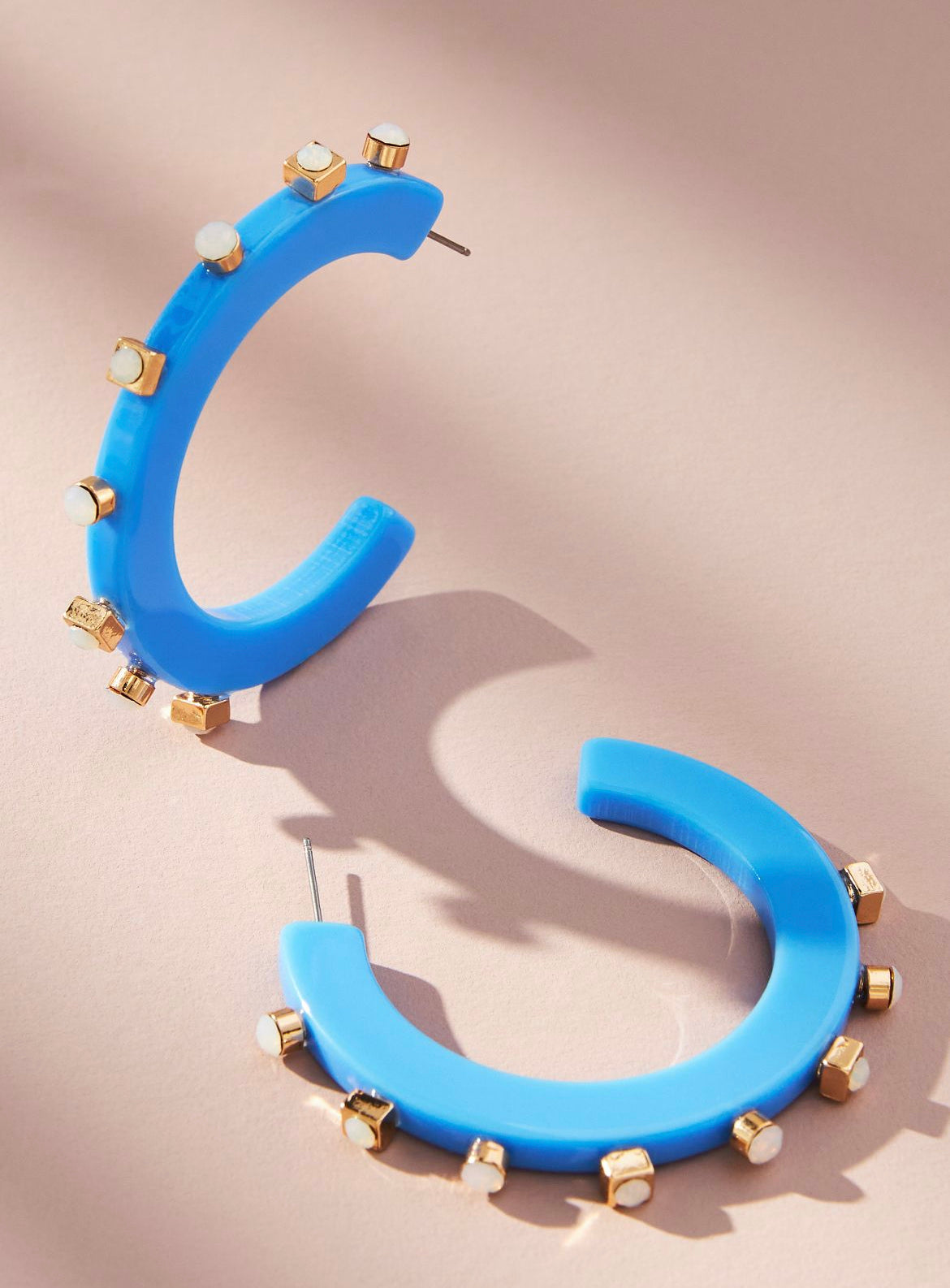 City Girl Jewel Hoop - Cornflower Blue ( LARGE ONLY )- Smith and Co. Jewel Design