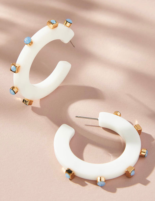 City Girl Jewel Hoop - Carolina Sky- Smith and Co. Jewel Design