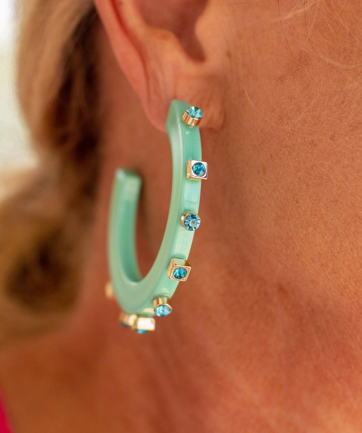 City Girl Jewel Hoop - Turquoise- Smith and Co. Jewel Design