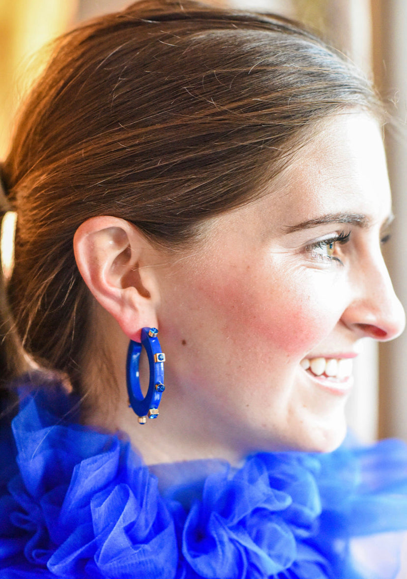 City Girl Jewel Hoop - Indigo Blue (LARGE SIZE)- Smith and Co. Jewel Design