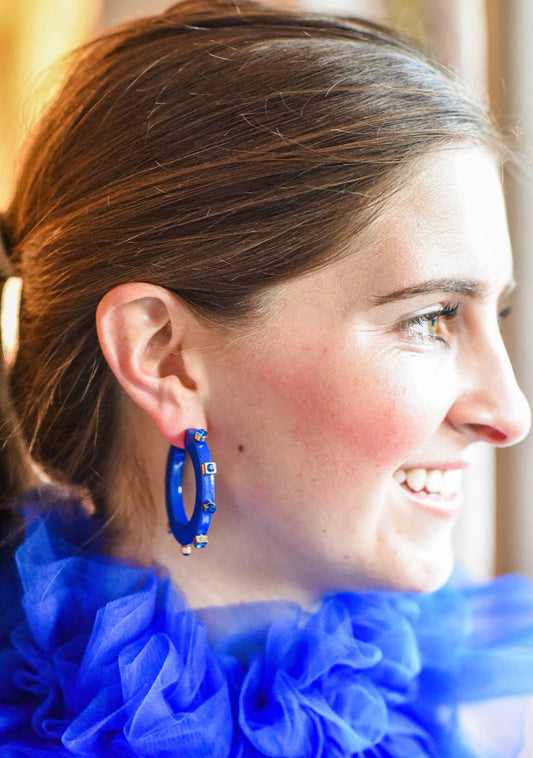 City Girl Jewel Hoop - Indigo Blue (LARGE SIZE)- Smith and Co. Jewel Design
