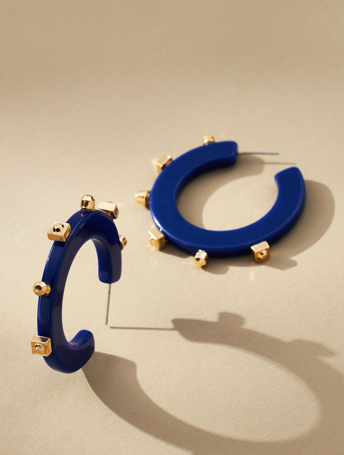 Solid Jewel Hoop - Navy LARGE ONLY- Smith and Co. Jewel Design
