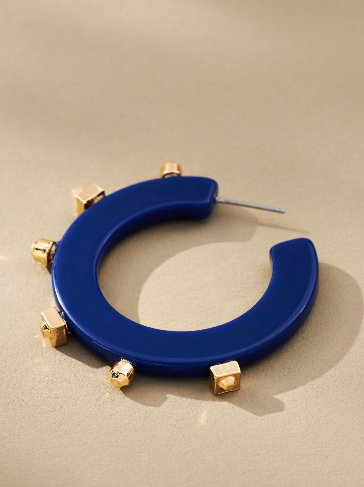 Solid Jewel Hoop - Navy LARGE ONLY- Smith and Co. Jewel Design
