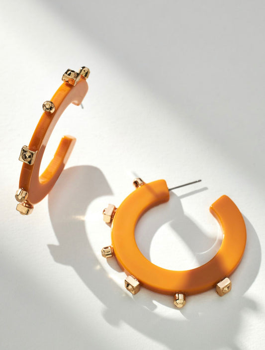 Solid Jewel Hoop - Apricot- Smith and Co. Jewel Design