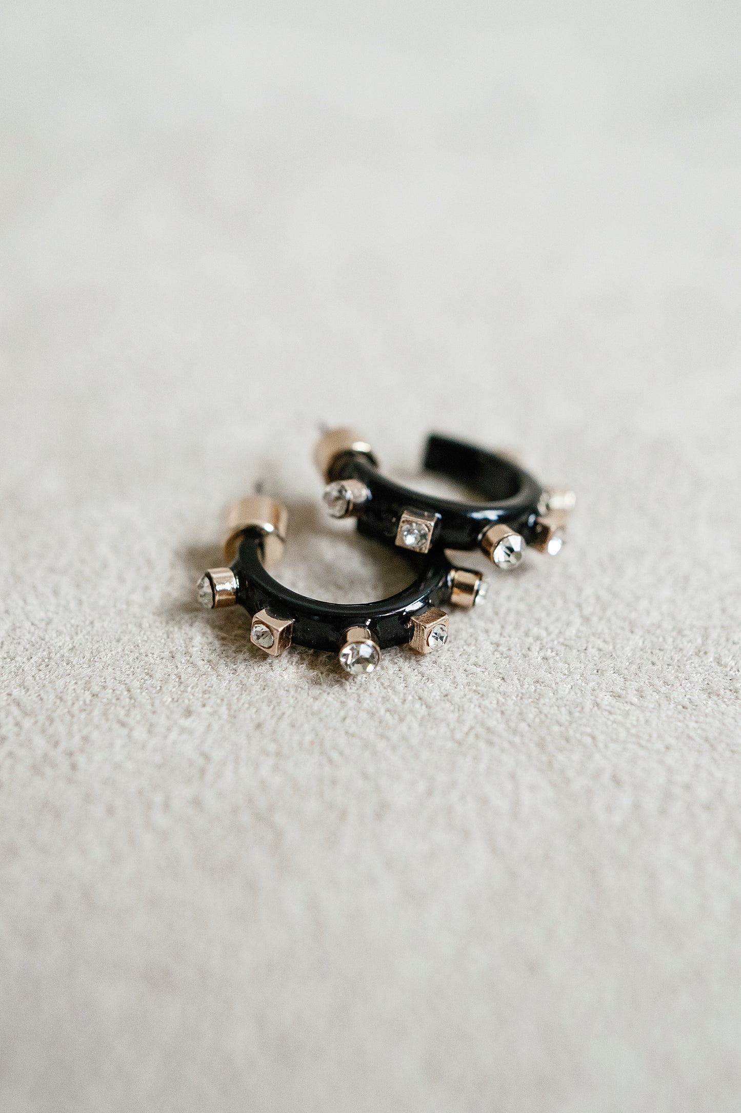 Metal Huggie - Black- Smith and Co. Jewel Design
