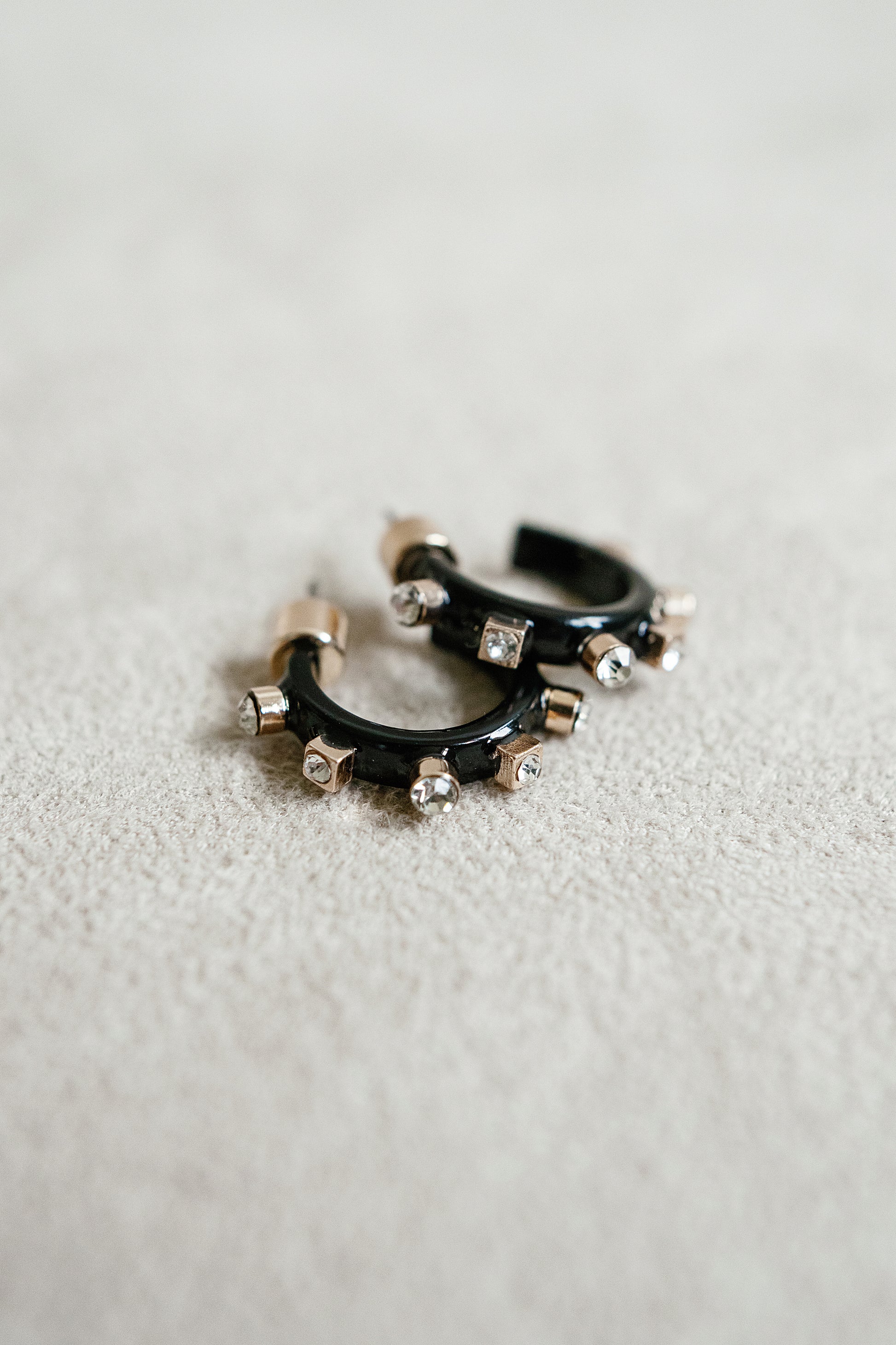 Metal Huggie - Black- Smith and Co. Jewel Design