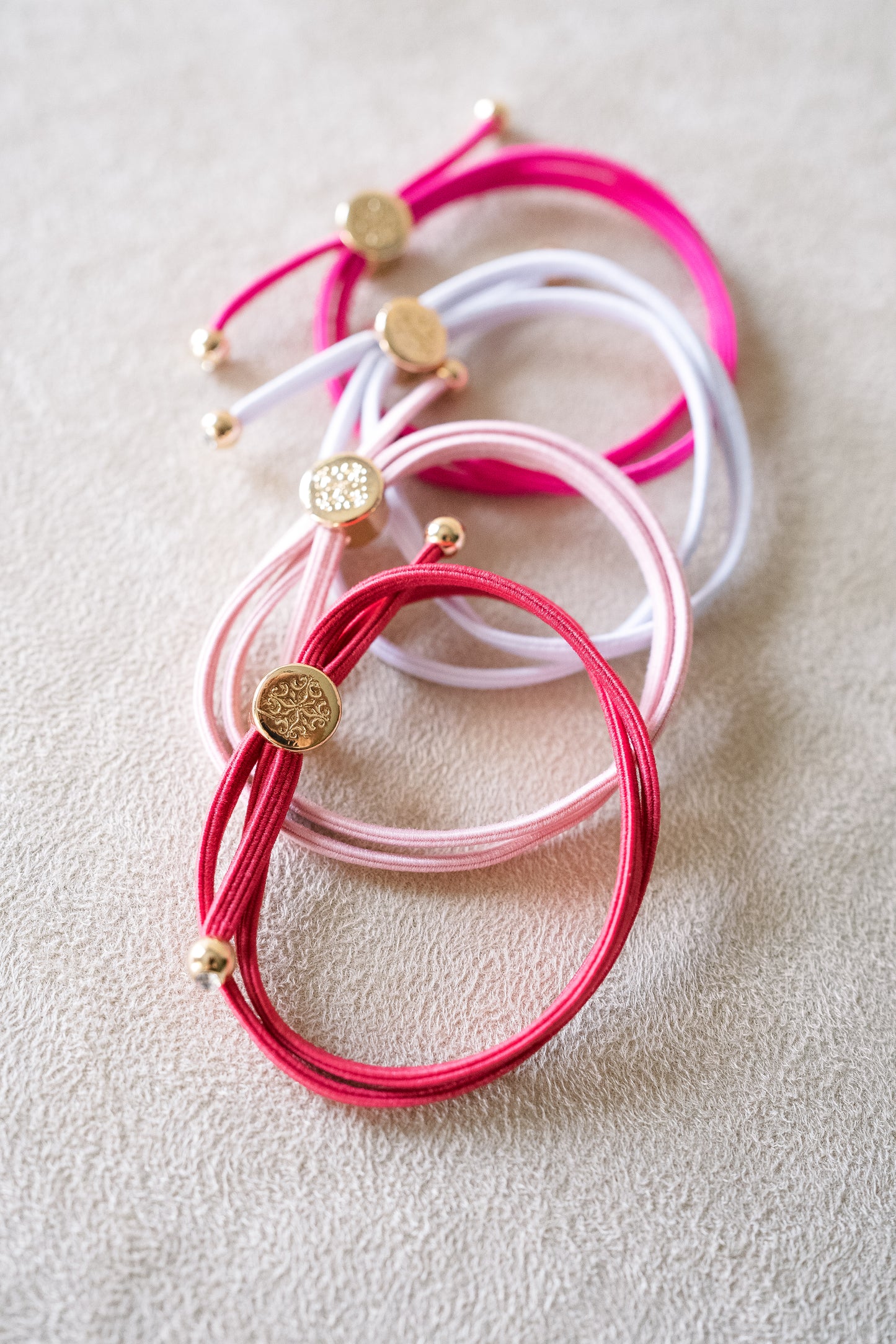 Skinny Hair Tie Set - Pink- Smith and Co. Jewel Design