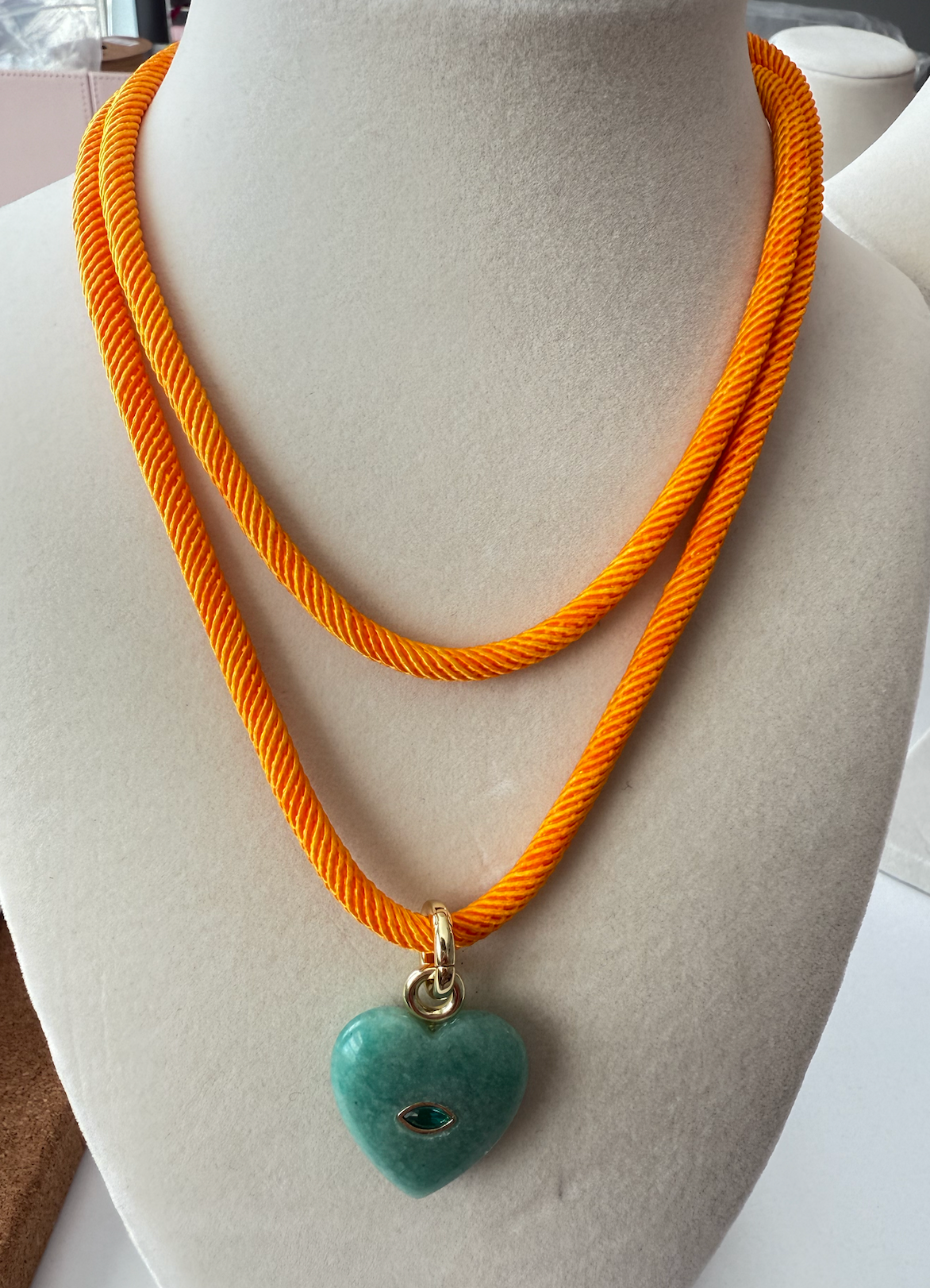 Orange Cord Necklace