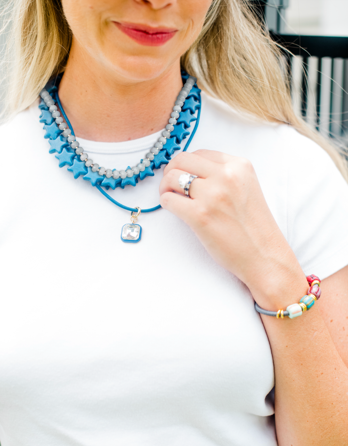 Sea Glass Necklace - Dusty Blue