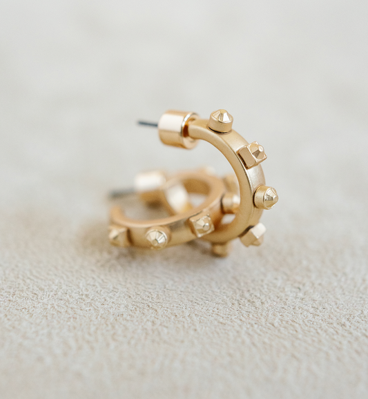 Metal Huggie - Matte Gold- Smith and Co. Jewel Design
