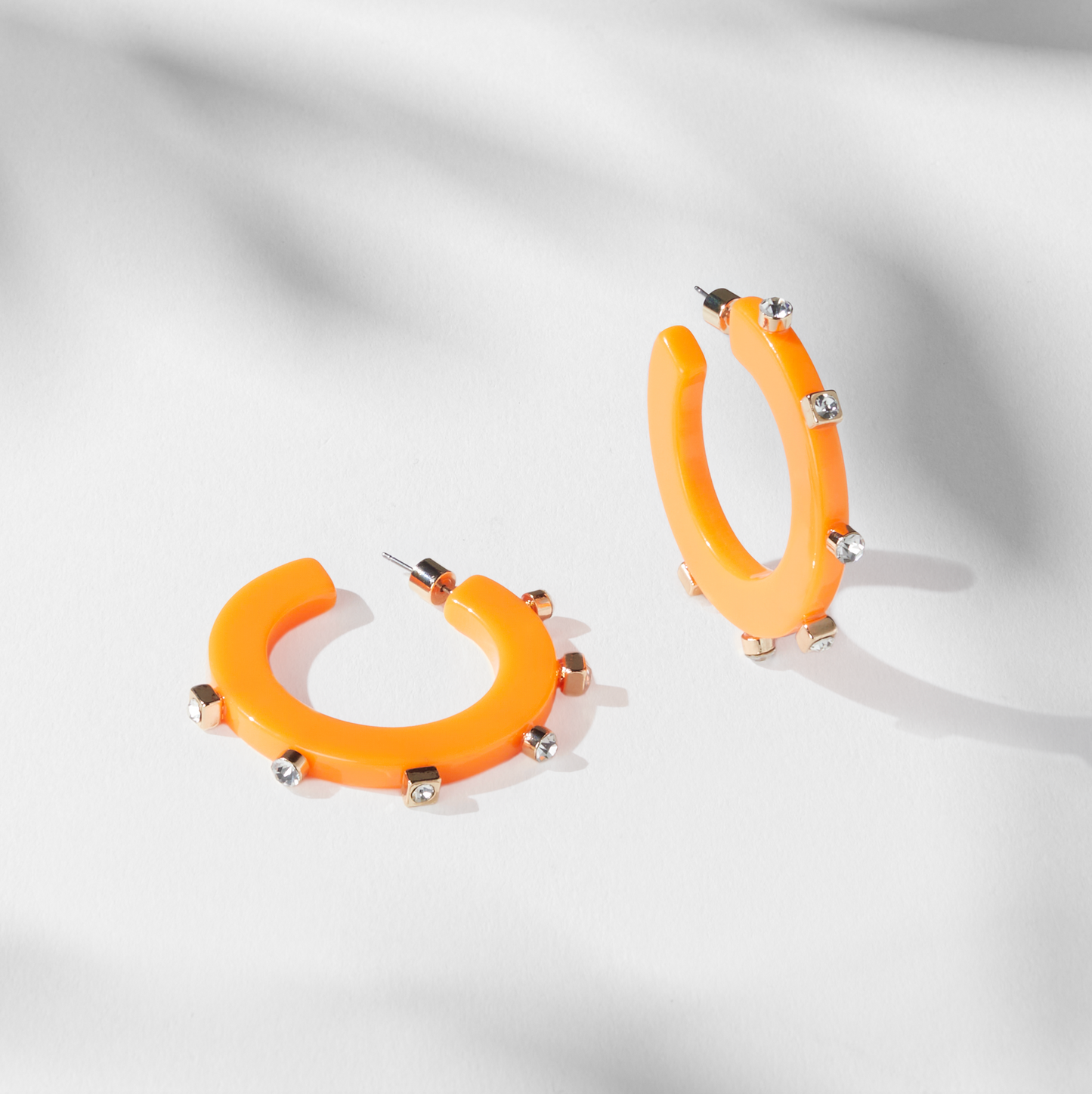 City Girl Jewel Hoop - Tangerine