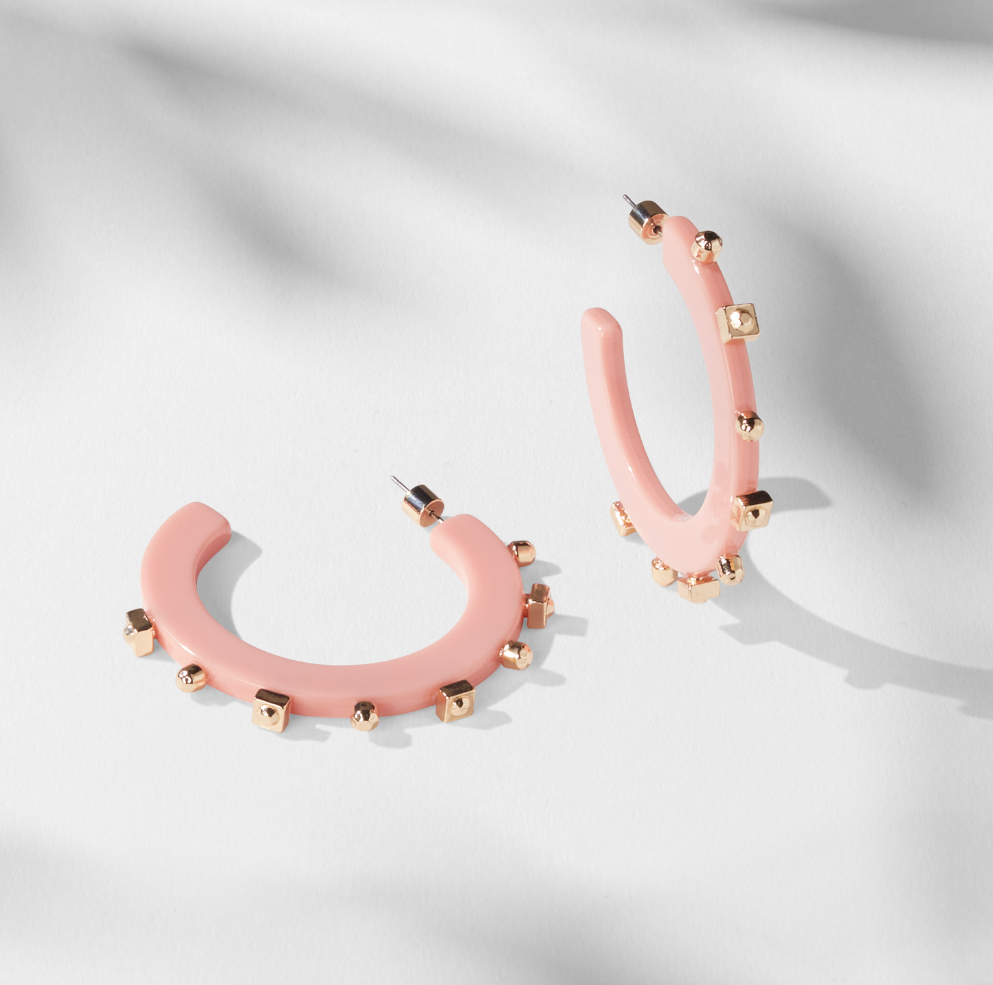 Solid Jewel Hoop - Salmon