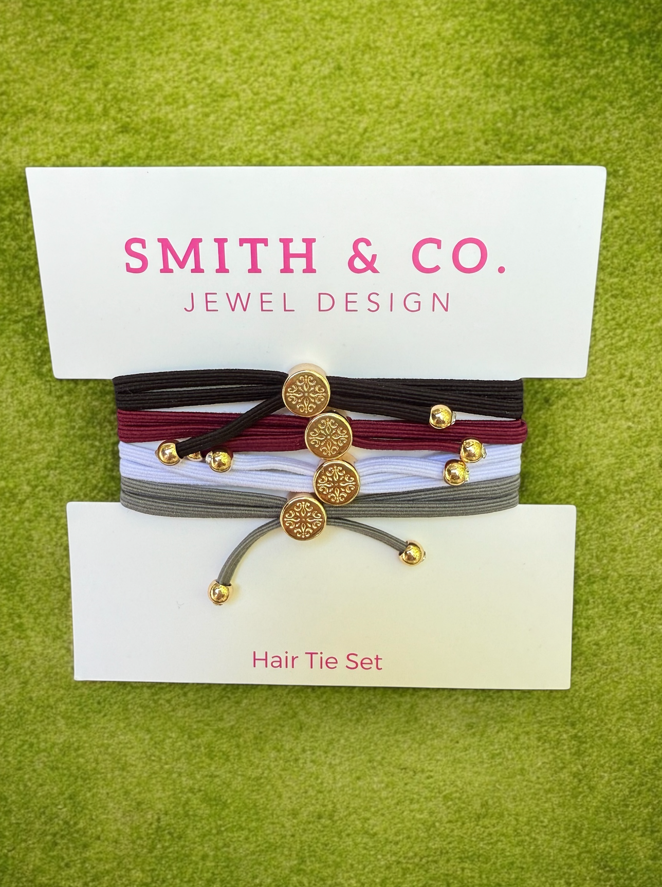 Skinny Hair Tie Set - Garnet