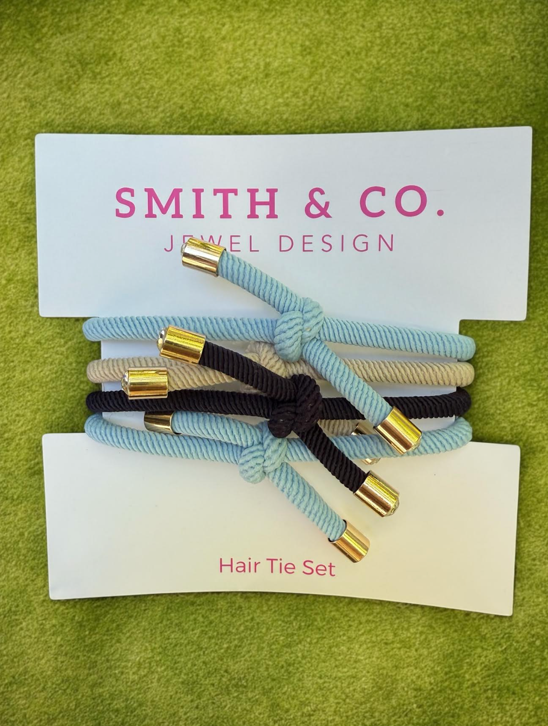 Original Smith & Co. Hair Tie Set - Carolina Blue