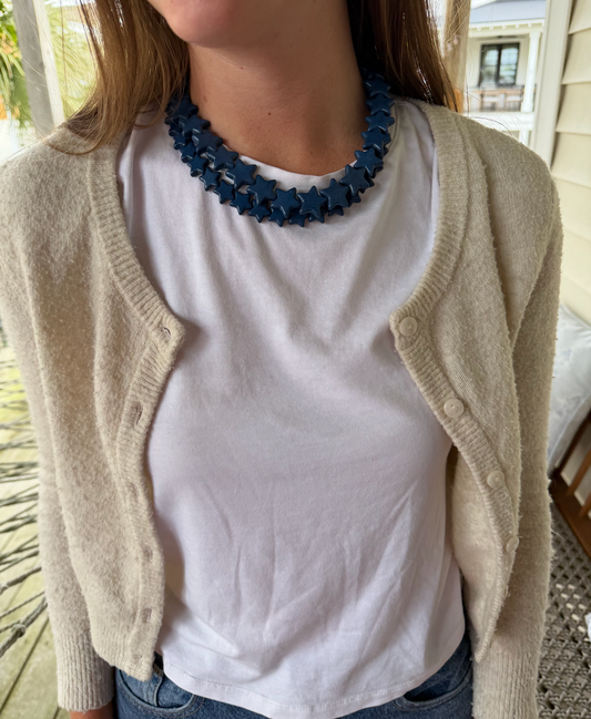 Sea Star Necklace - Small - Navy