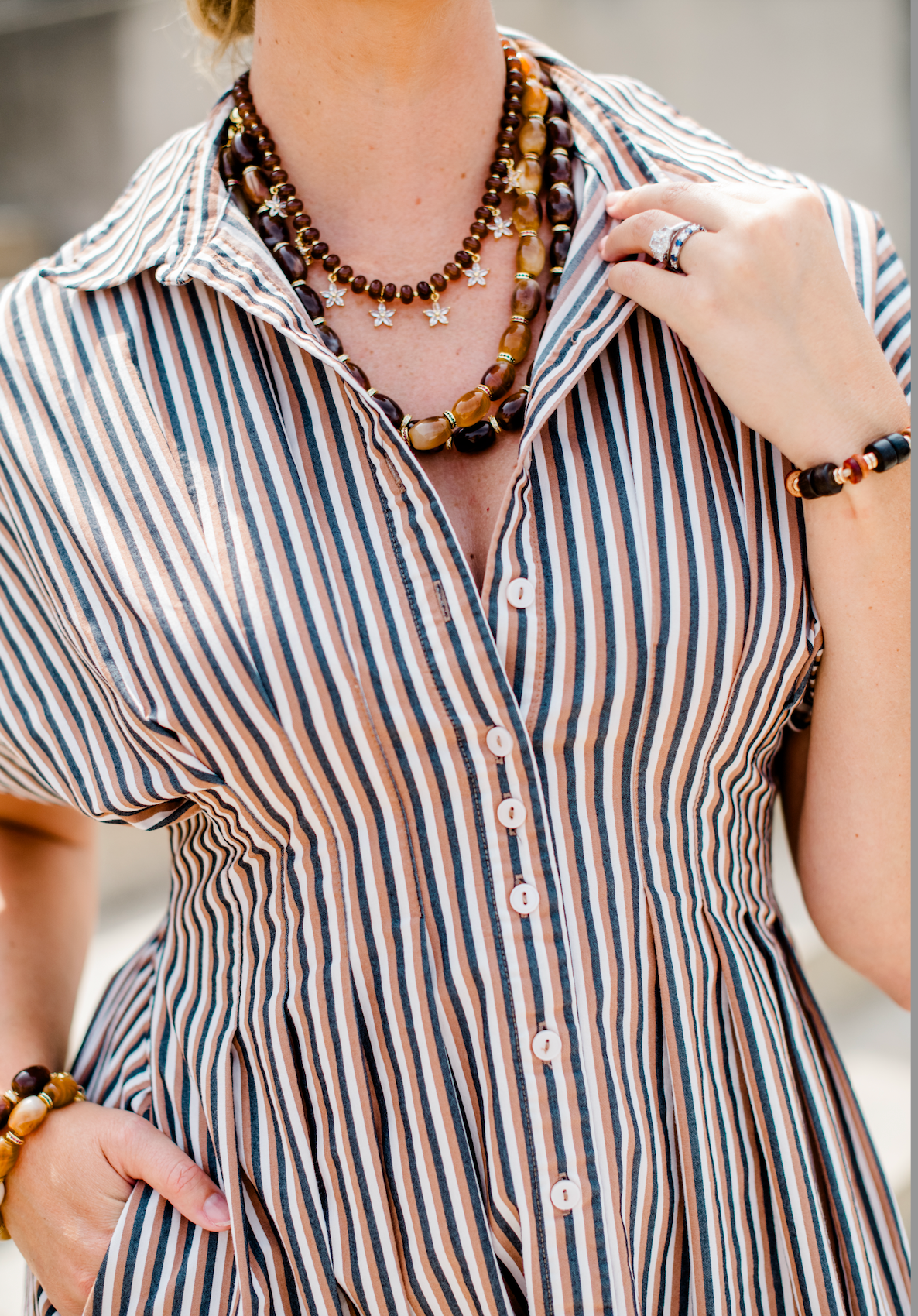 Chunky Link Necklace - Dark Brown