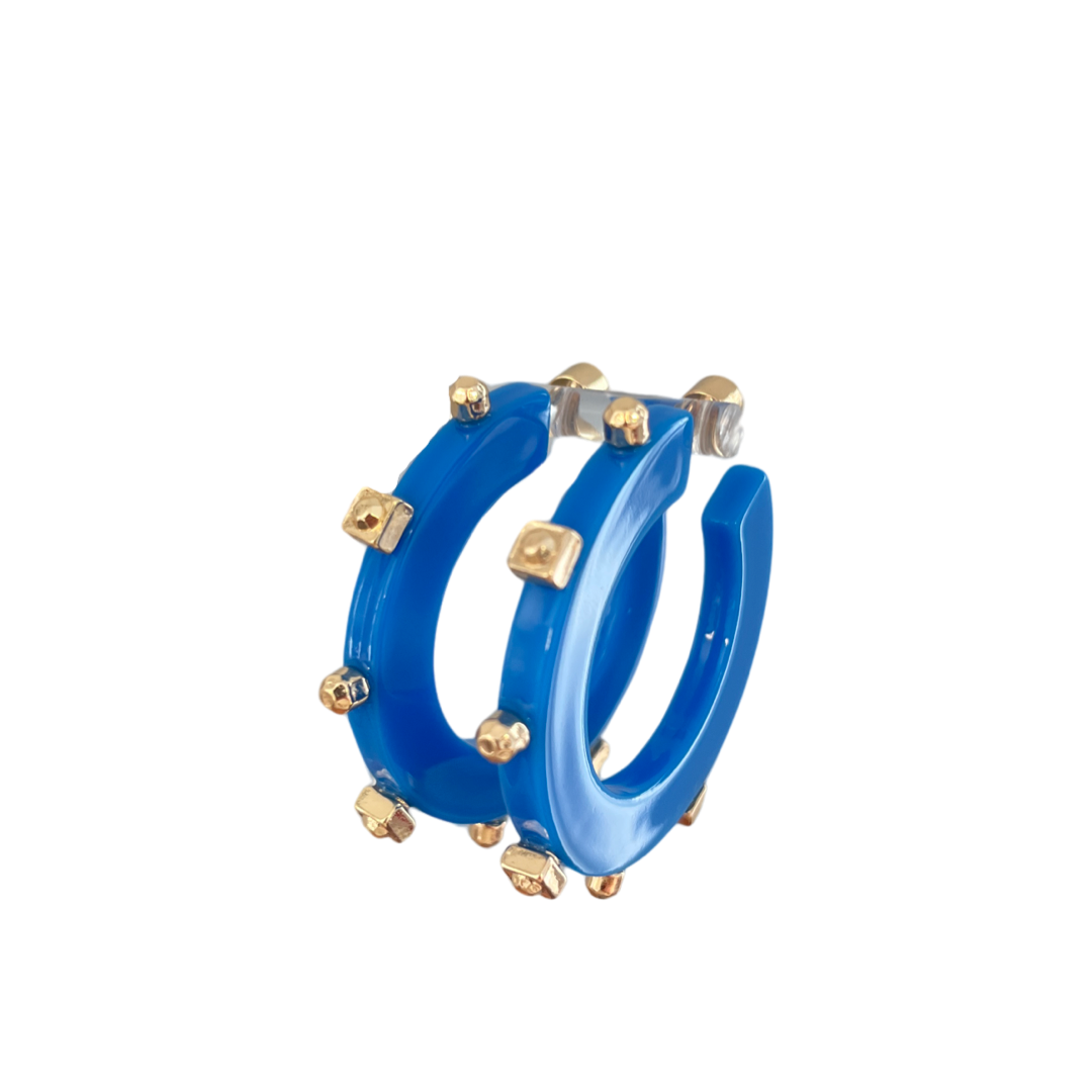 Solid Jewel Hoop - Berry Blue- Smith and Co. Jewel Design