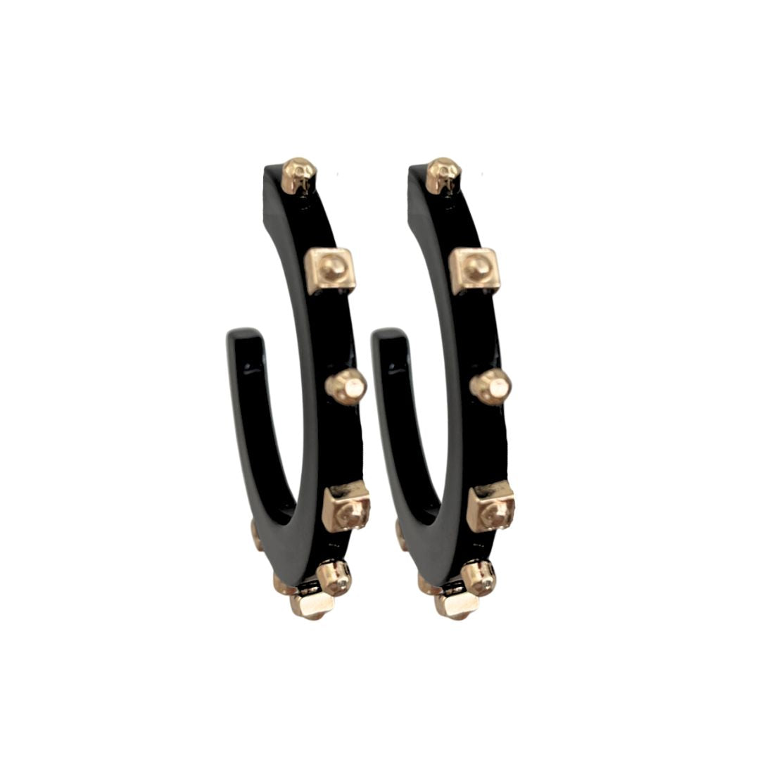 Solid Jewel Hoop - Black- Smith and Co. Jewel Design