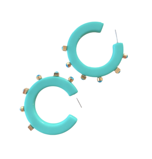 City Girl Jewel Hoop - Turquoise- Smith and Co. Jewel Design