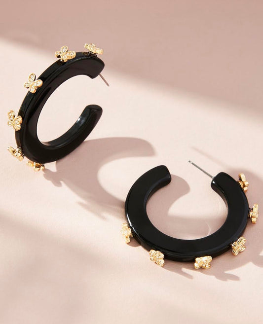Butterfly Jewel Hoop - Black- Smith and Co. Jewel Design