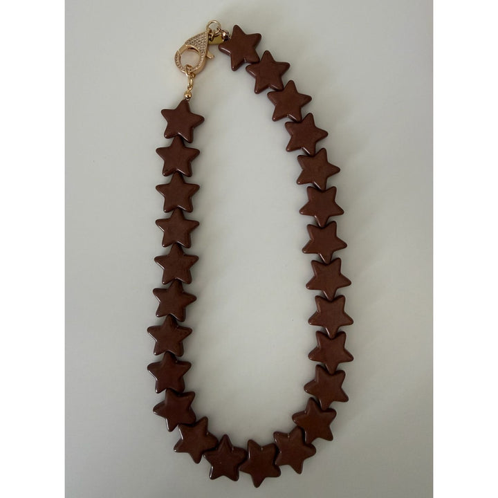 Star Necklace - Large - Brown