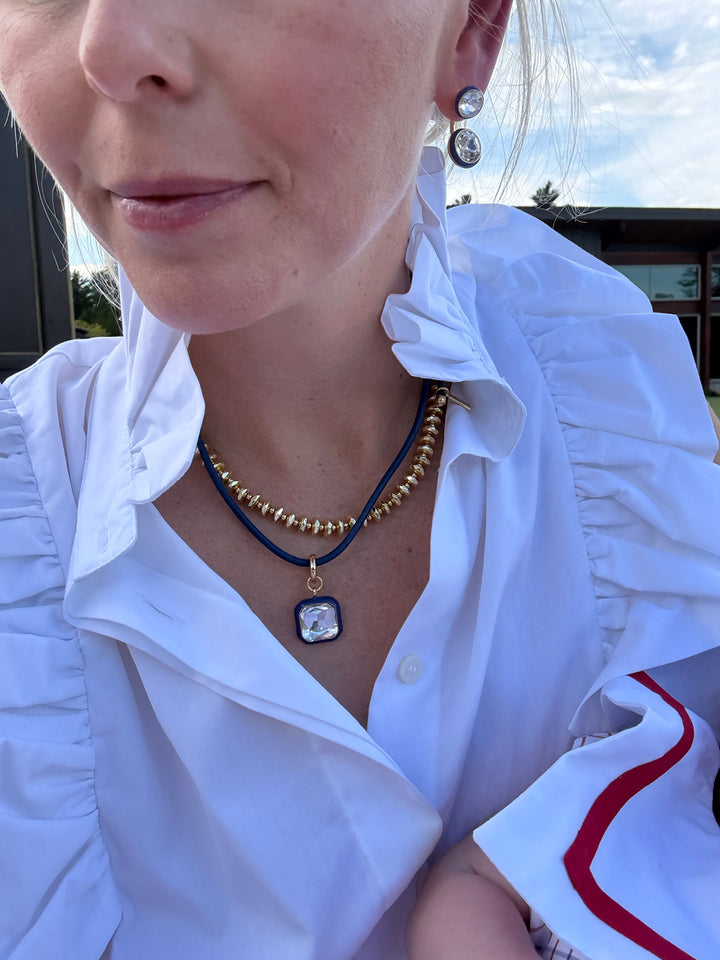 Aurora Pendant Necklace - Navy
