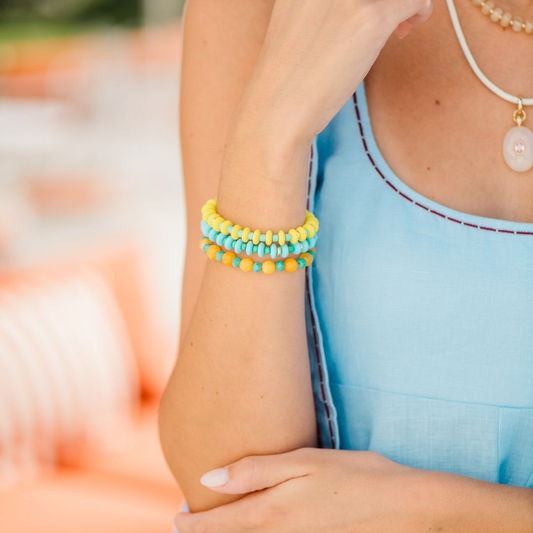 Calypso Stack (5 Bracelets) - Blue