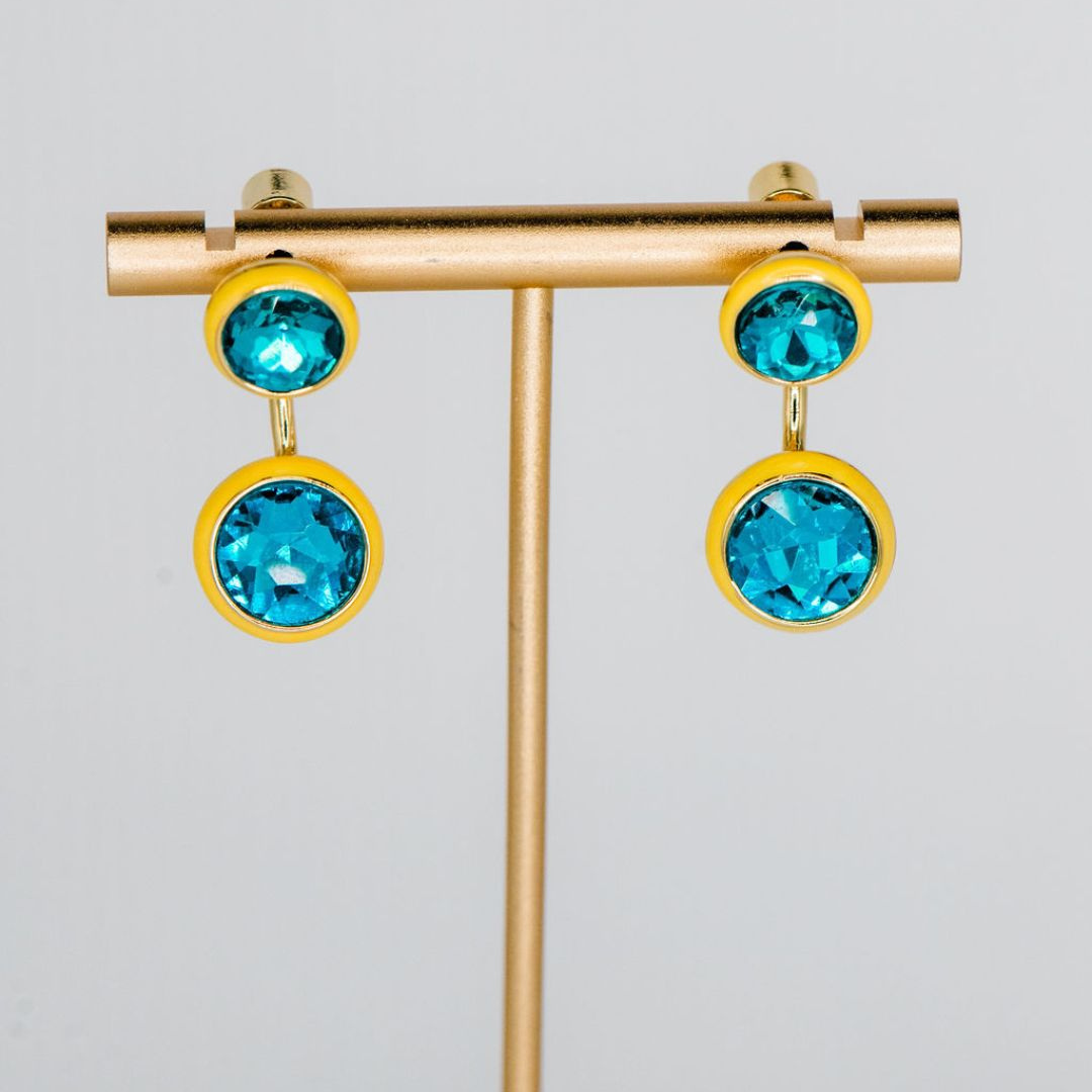 Maison Wrap Earring - Yellow / Turquoise