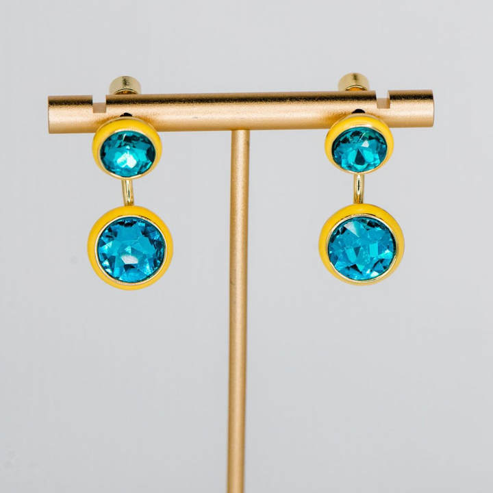 Maison Wrap Earring - Yellow / Turquoise