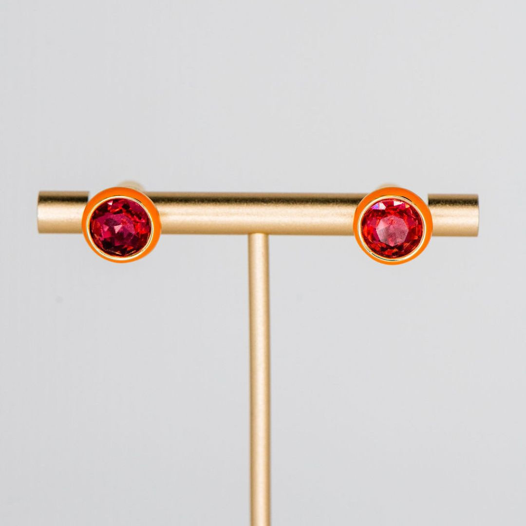 Maison Wrap Earring - Orange / Pink