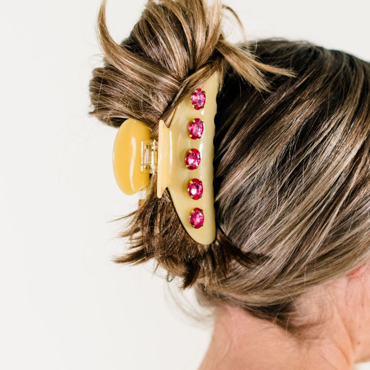 Sea Glass Hair Claw - Yellow