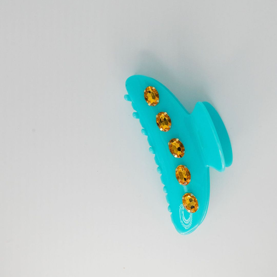 Sea Glass Hair Claw - Blue