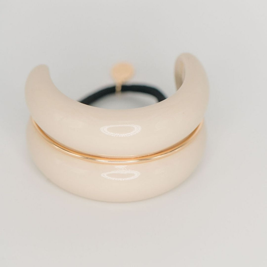 Macaron Hair Cuff - Coconut