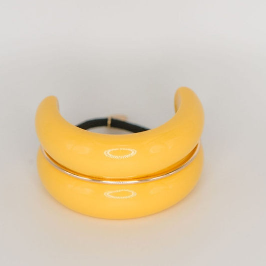 Macaron Hair Cuff - Yellow