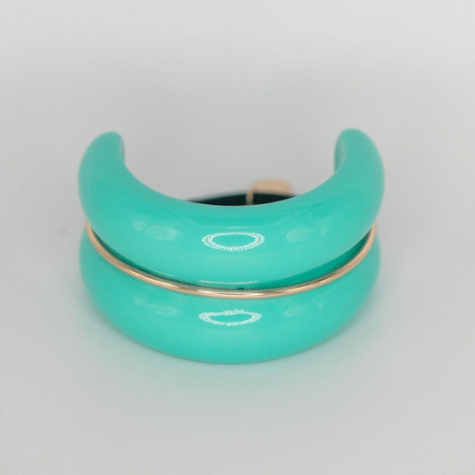 Macaron Hair Cuff - Turquoise