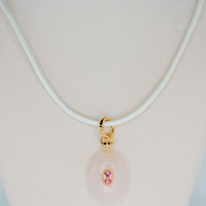 Combing Necklace - Coconut / Pink
